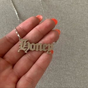 Silver ‘honey’ Pendant Necklace